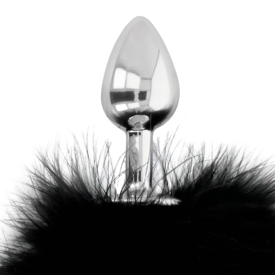 DARKNESS - EXTRA ANAL PLUG ANALE CON CODA NERO 7 CM