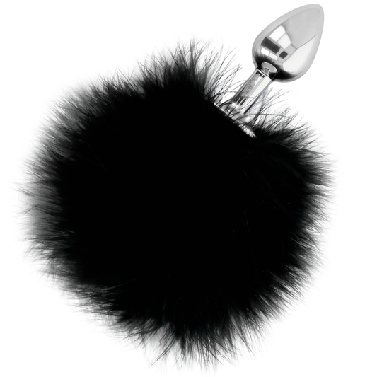 DARKNESS - EXTRA ANAL PLUG ANALE CON CODA NERO 7 CM