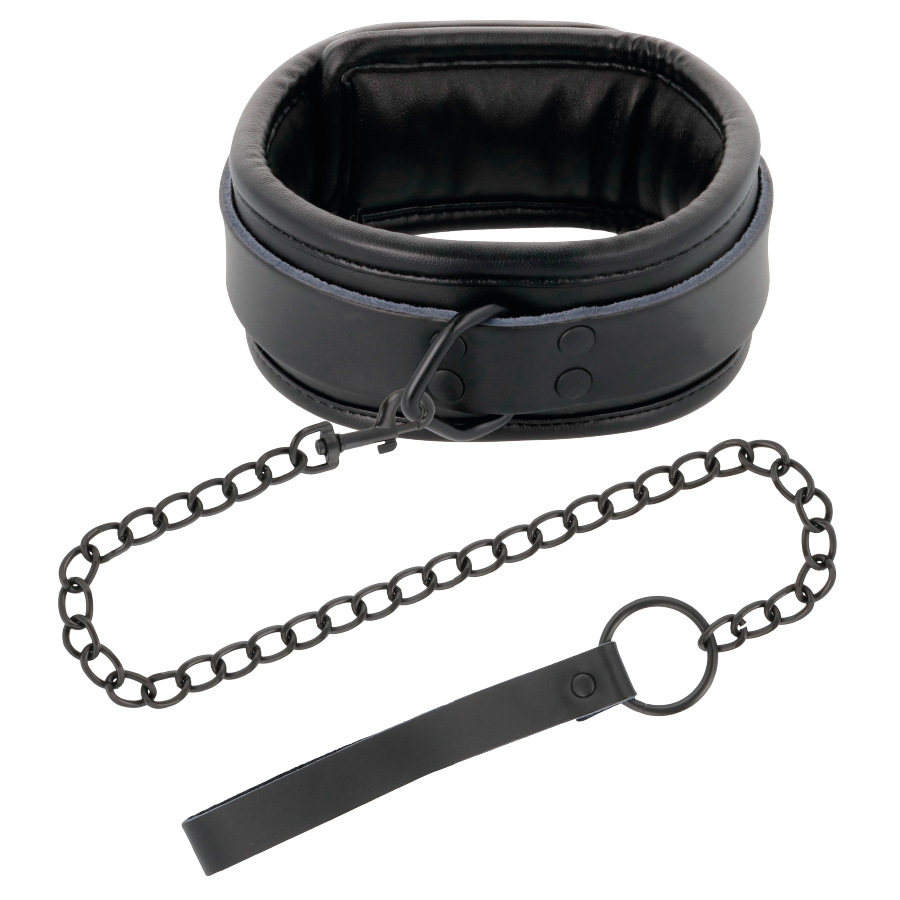 COLLARE NERO ROBUSTO CON CATENA, COMFORT REGOLABILE, CONTROLLO TOTALE