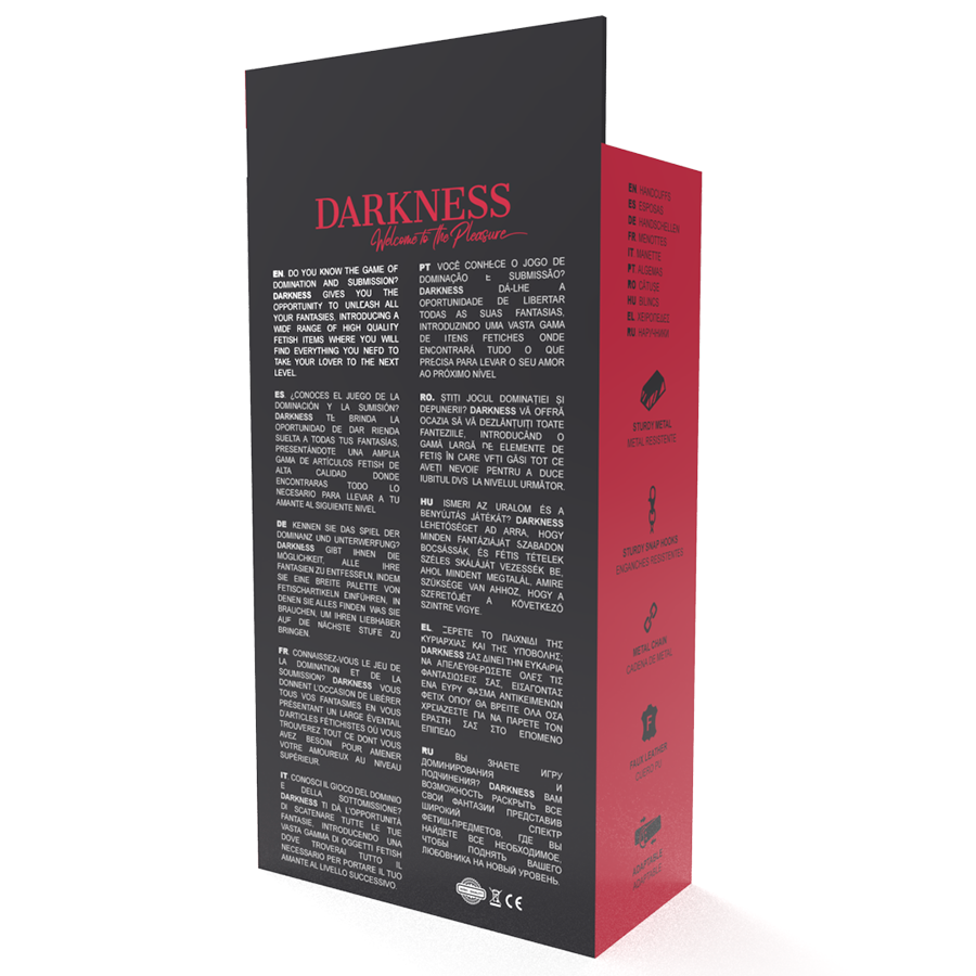 DARKNESS  - MANETTE REGOLABILI IN PELLE NERA
