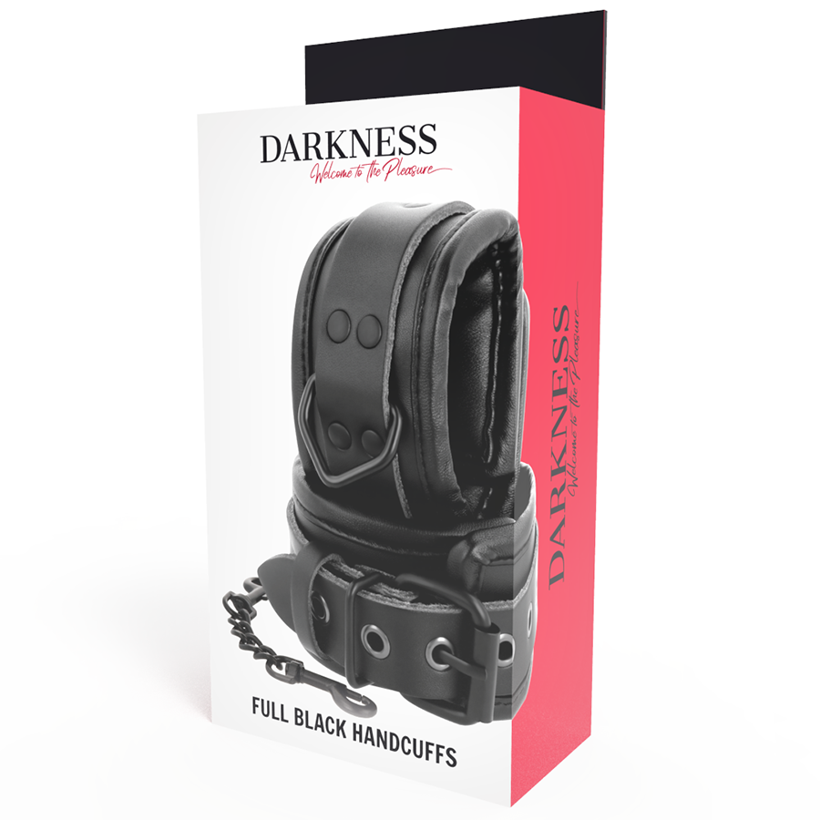 DARKNESS  - MANETTE REGOLABILI IN PELLE NERA