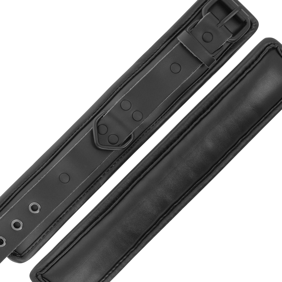 DARKNESS - CAVIGLIERE REGOLABILI IN SIMILPELLE NERA