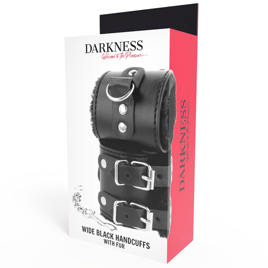 DARKNESS - MANETTE REGOLABILI CON FODERA IN PELLE NERA 