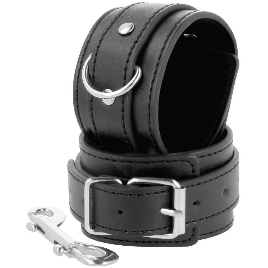 MANETTE REGOLABILI CON DOPPIO NASTRO, PELLE PVC, NERE