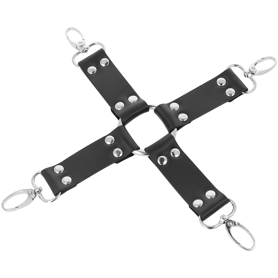 DARKNESS - MANETTE E CAVIGLIERE NERE  IN PELLE PVC 