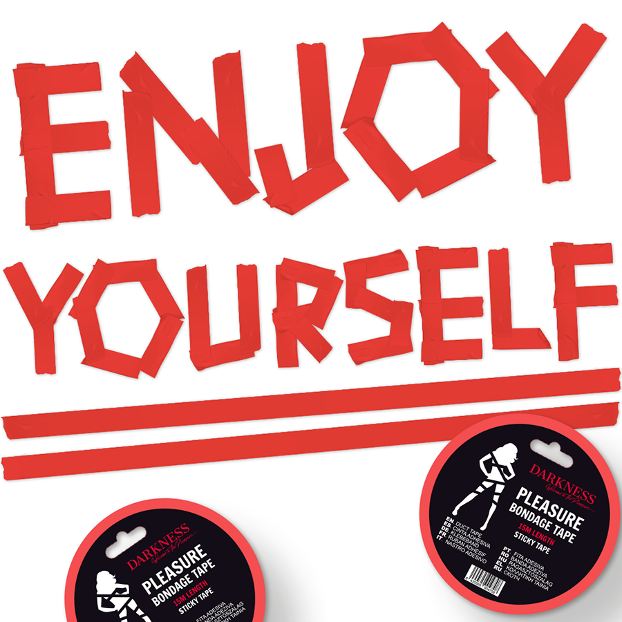 DARKNESS - NASTRO ADESIVO BONDAGE ROSSO 15M 