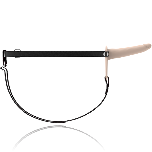 FETISH SUBMISSIVE - HARNESS CON VIBRATORE IN SILICONE 15 CM NUDE