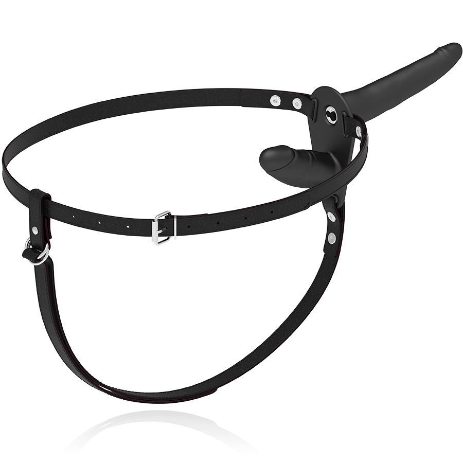 FETISH SUBMISSIVE - HARNESS CON VIBRATORE A DOPPIA PENETRAZIONE NERO