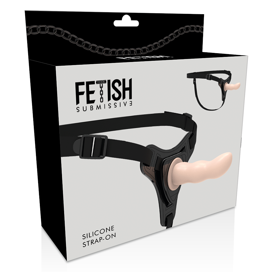 FETISH SUBMISSIVE - HARNESS IN SILICONE PUNTO G 12,5 CM NUDE