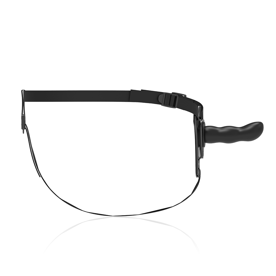 FETISH SUBMISSIVE - HARNESS IN SILICONE PUNTO G 16 CM NERO