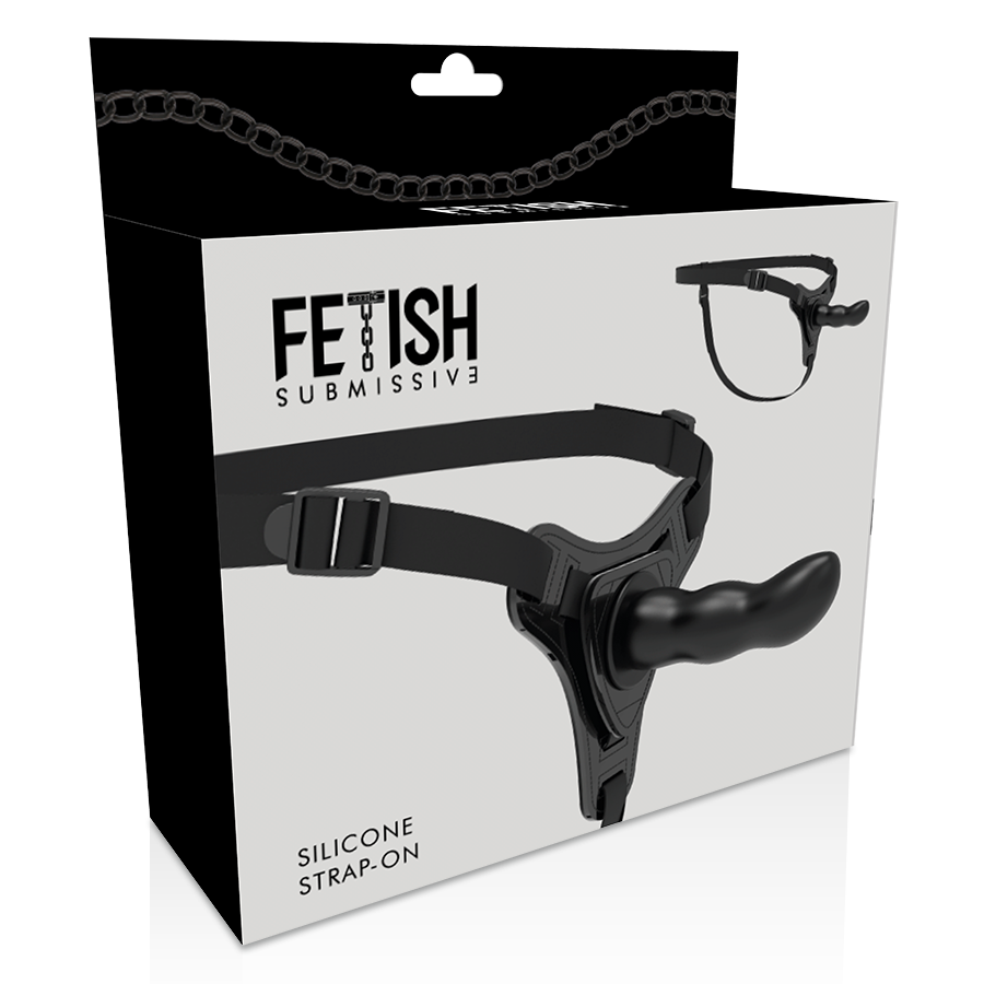 FETISH SUBMISSIVE - HARNESS IN SILICONE PUNTO G 16 CM NERO