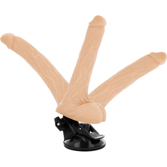 BASECOCK - VIBRATORE REALISTICO CON TELECOMANDO ARTICOLABILE 18,5 CM -O- 4 CM