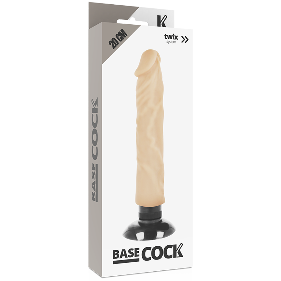 BASECOCK - VIBRATORE REALISTICO 2-1  20 CM -O- 4 CM