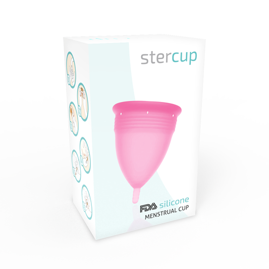 STERCUP - COPPETTA MESTRUALE IN SILICONE FDA ROSA TAGLIA L