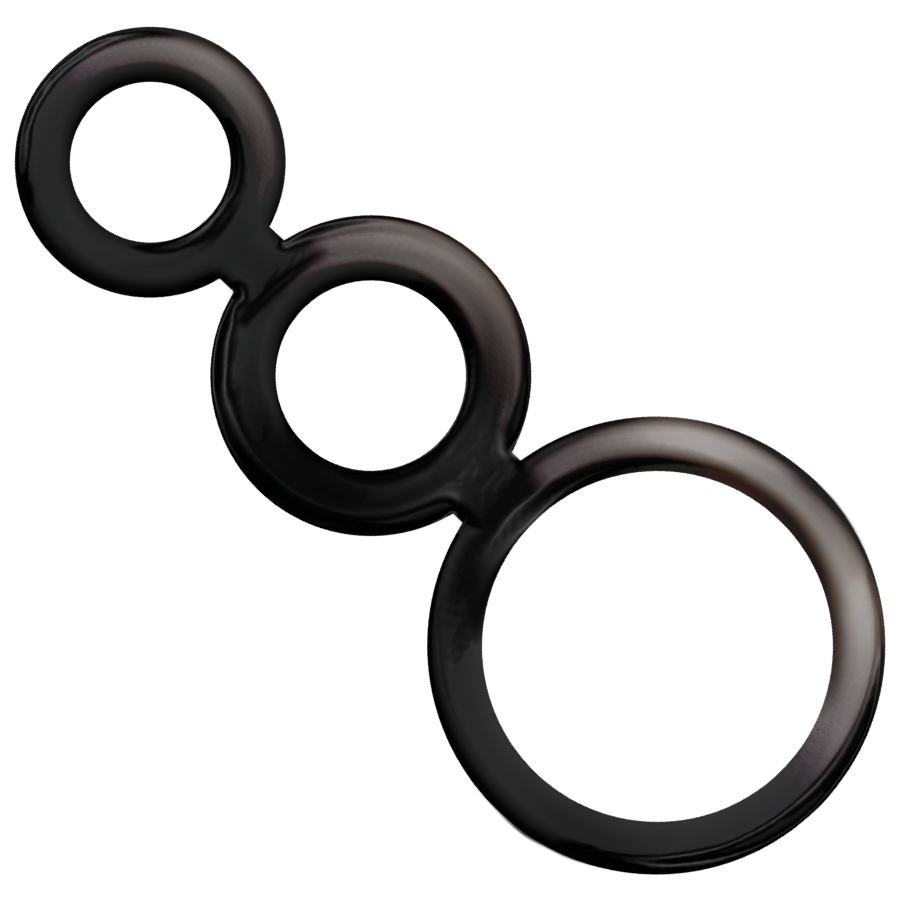 ADDICTED TOYS - SET DI 3 ANELLI PER PENE VARIE MISURE COLOR FUMO