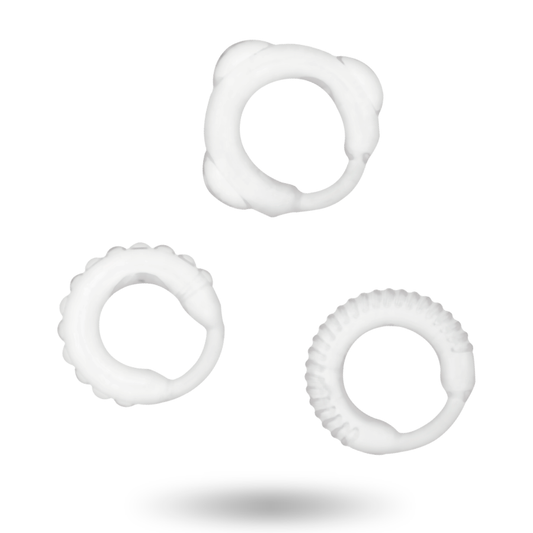 ADDICTED TOYS - SET DI 3 ANELLI VARIE DIMENSIONI  TRASPARENTI