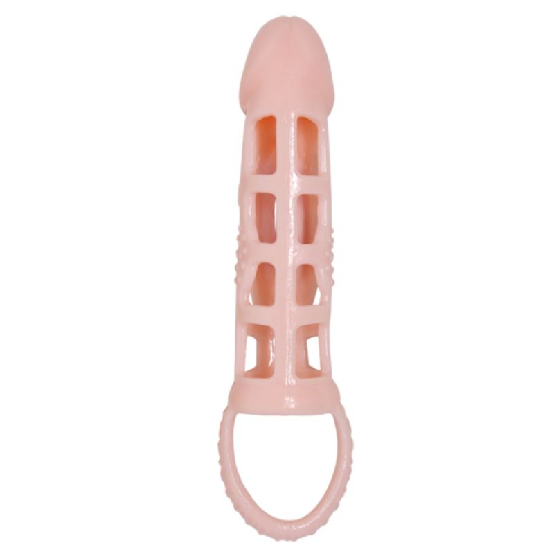 BAILE - ESTENSORE PROLUNGA PENE CON VIBRAZIONE E CINTURINO  13,5 CM NATURALE