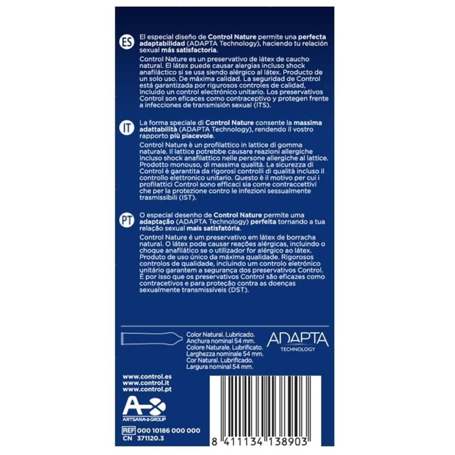 CONTROL  ADAPTA NATURE -  PRESERVATIVI 12 UNITÀ