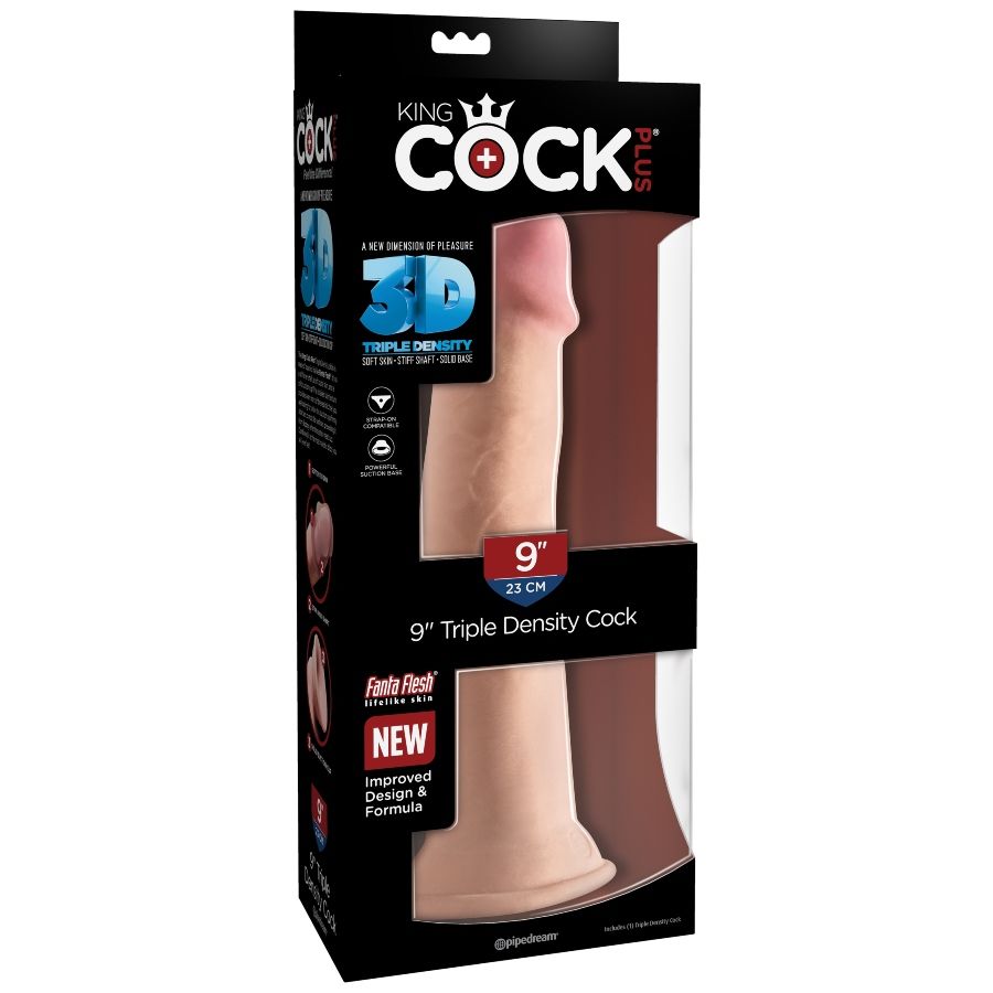 KING COCK - DILDO TRIPLA DENSITA' 23 CM