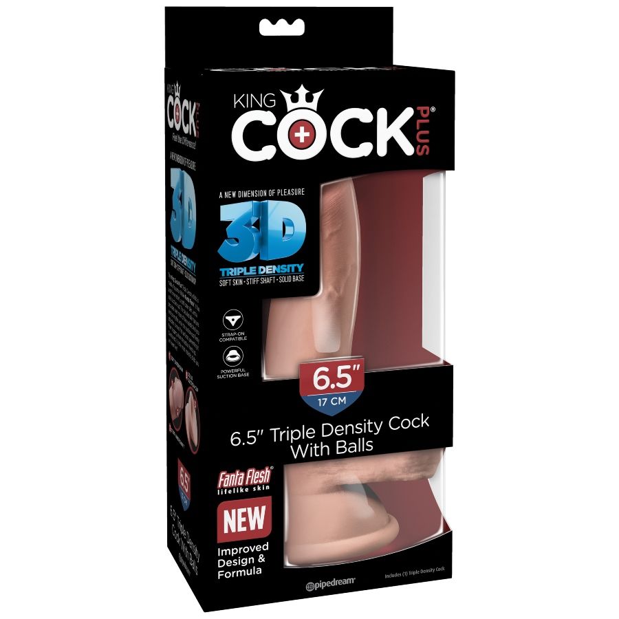 KING COCK - DILDO TRIPLA DENSITÀ 14 CM