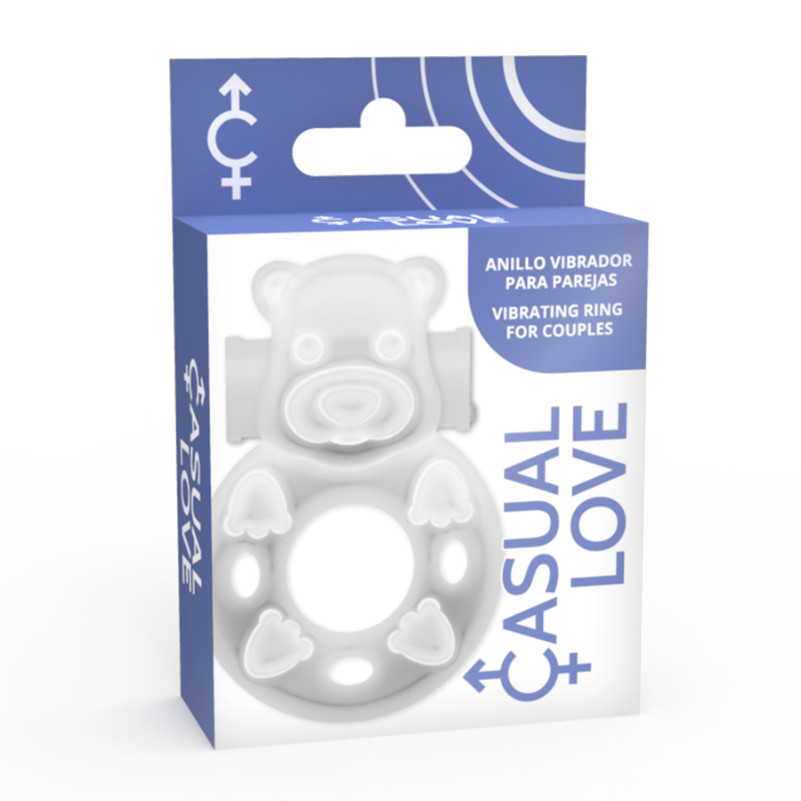 CASUAL LOVE - RING 26 ANELLO VIBRANTE PER COPPIE TRASPARENTE