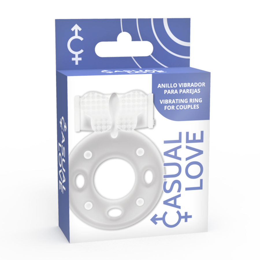 CASUAL LOVE - RING 34 ANELLO VIBRANTE PER COPPIE TRASPARENTE