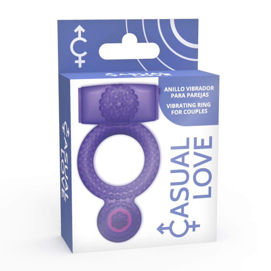 CASUAL LOVE -  DOUBLE PLEASURE ANELLO VIBRANTE DI COPPIA VIOLA