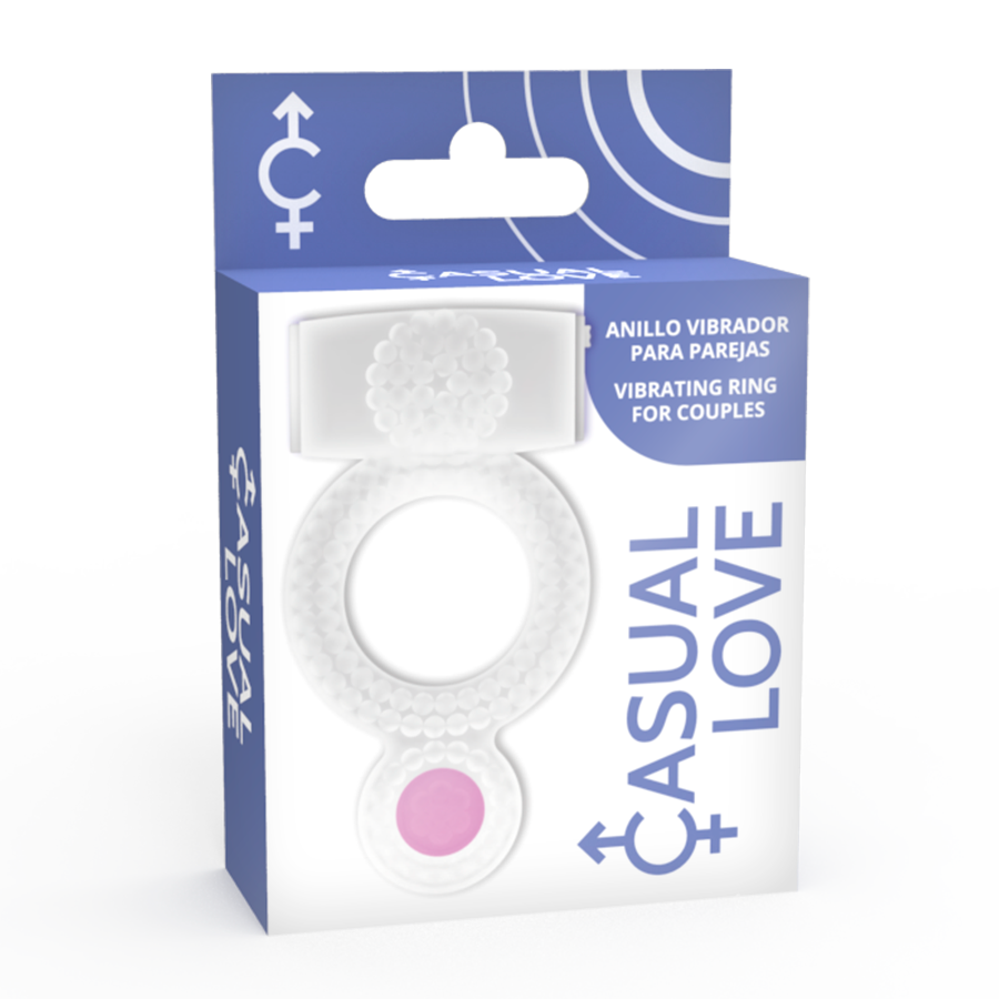 CASUAL LOVE -  DOUBLE PLEASURE ANELLO VIBRANTE DI COPPIA TRASPARENTE