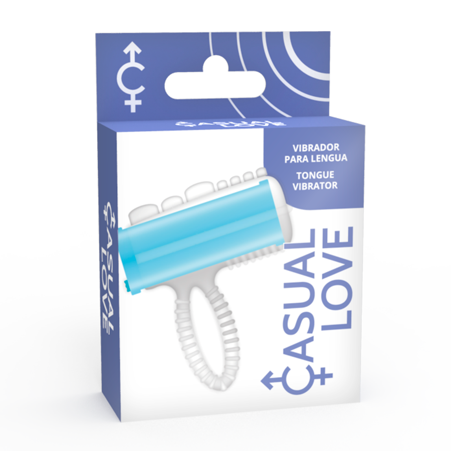 CASUAL LOVE - ANELLO VIBRATORE DA DITO/LINGUA DI COPPIA BLU