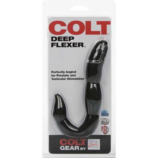 VIBRATORE FLESSIBILE E STIMOLATORE ANALE COLT DEEP FLEXER NERO