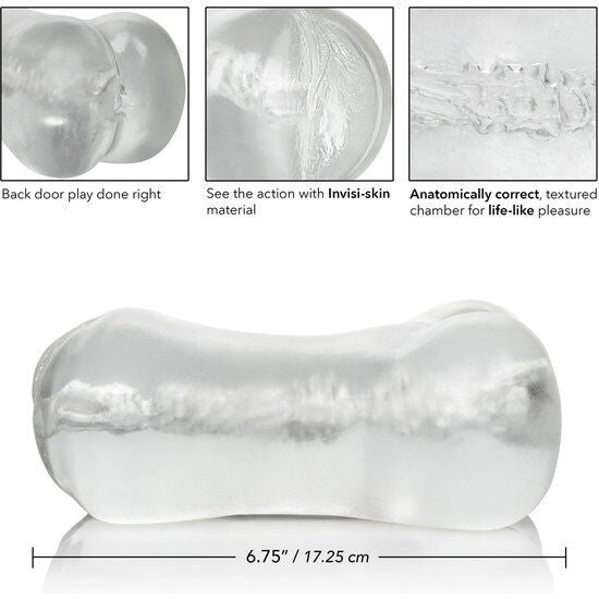 MASTURBATORE REALISTICO DOPPIO INGRESSO, TEXTURE ANATOMICA, ASPIRAZIONE SUPERIORE