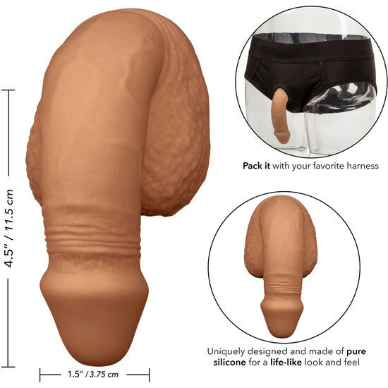 CALEXOTICS - PACKER PER PENE IN SILICONE  12,75 CM CARAMEL