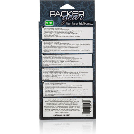 CALEXOTICS - PACKER GEAR BOXER BRIEF HARNESS XL