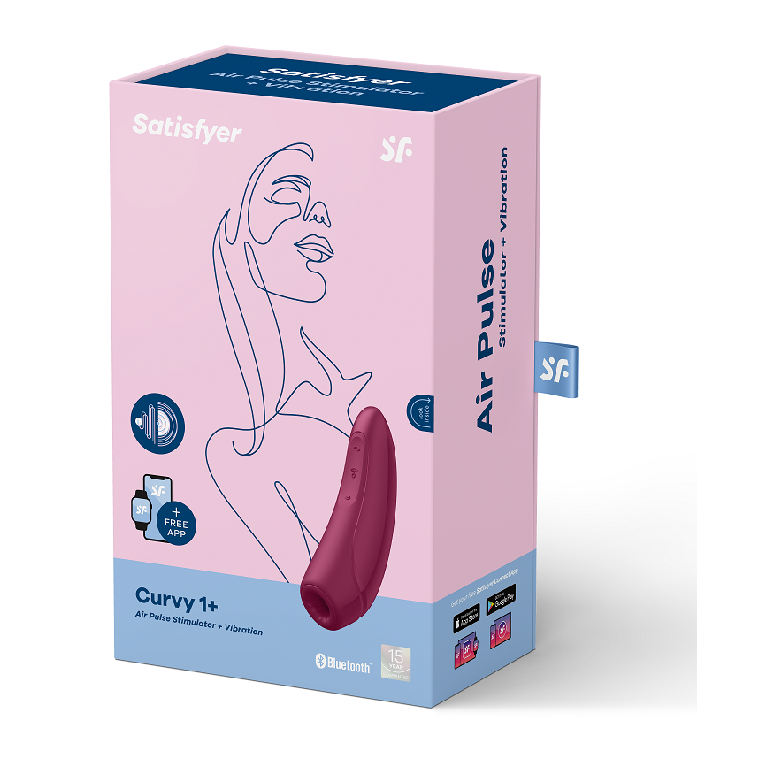 SATISFYER - CURVY 2 STIMOLATORE E VIBRATORE AIR PULSE CON APP ROSA