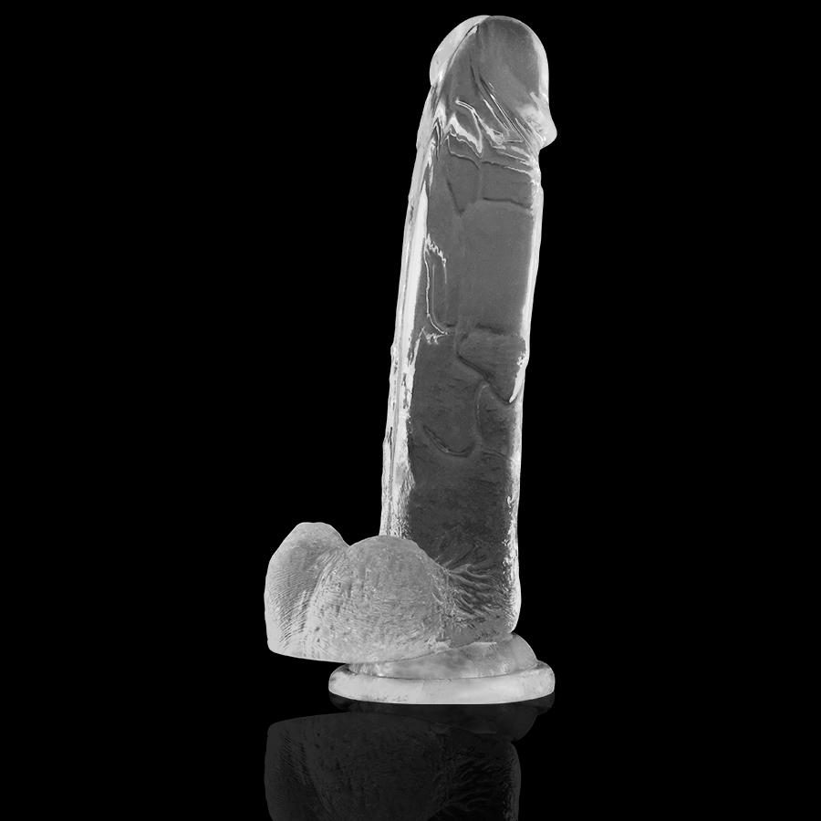 X RAY - DILDO TRASPARENTE CON SFERE 22 CM -O- 4.6 CM