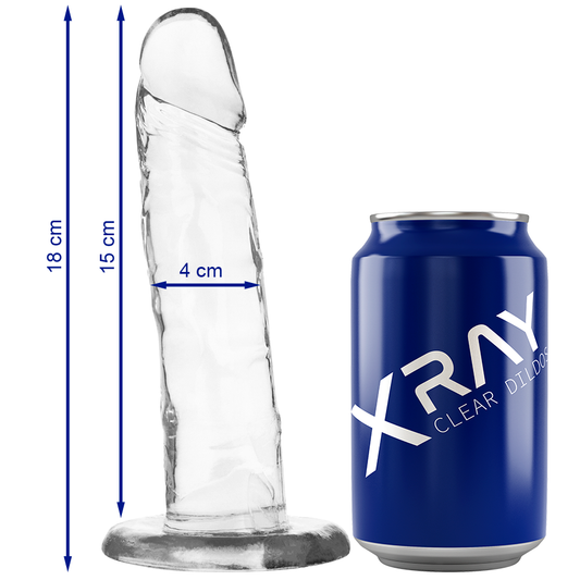X RAY - DILDO TRASPARENTE 18 CM -O- 4 CM