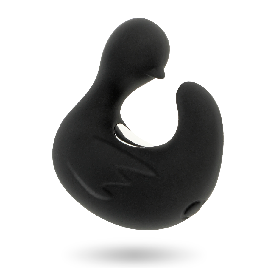 BLACK&SILVER - DUCKY DITALE STIMOLATORE VIBRANTE RICARICABILE IN SILICONE
