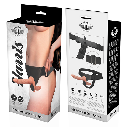 HARNESS ATTRACTION - HARRIS HARNESS DOPPIA PENETRAZIONE CON VIBRAZIONE 18 CM -O- 3,5 CM