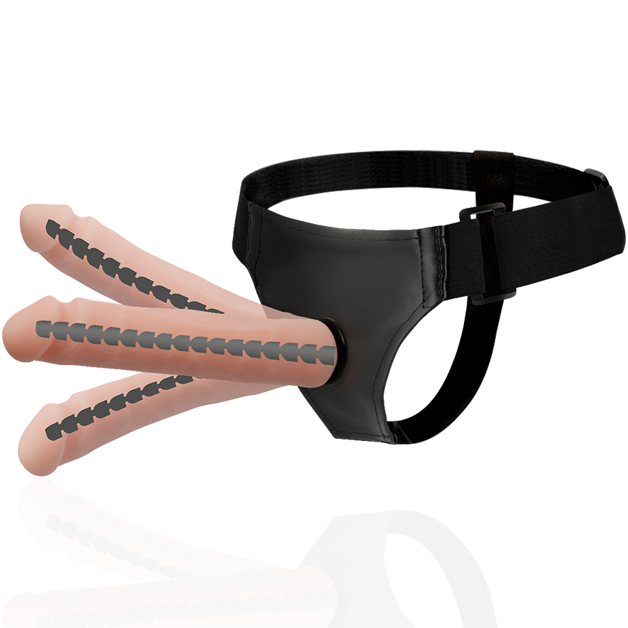 HARNESS ATTRACTION - DERICK HARNESS CON PENE ARTICOLABILE NUDE 22,5 CM -O- 4,5 CM