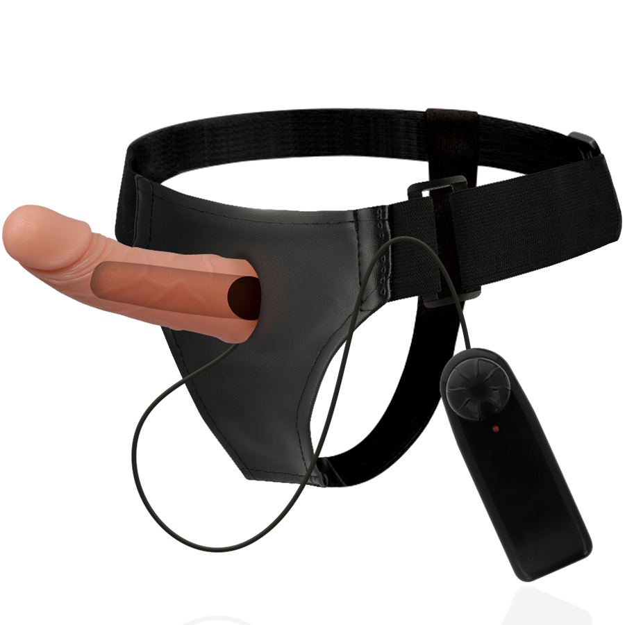 HARNESS ATTRACTION - FRAMES HARNESS CAVO CON PENE REALISTICO E VIBRATORE 15 CM -O- 5 CM
