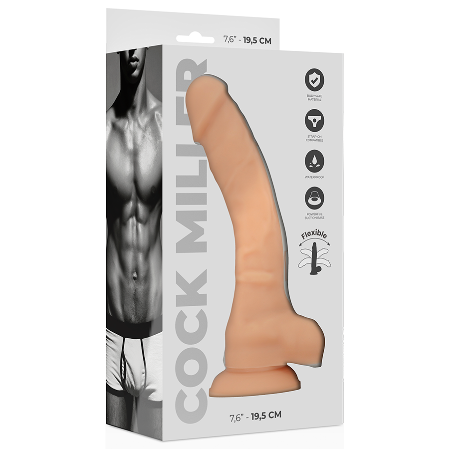 COCK MILLER - COCKSIL DILDO ARTICOLABILE DOPPIA DENSITÀ IN SILICONE 19,5 CM NUDE
