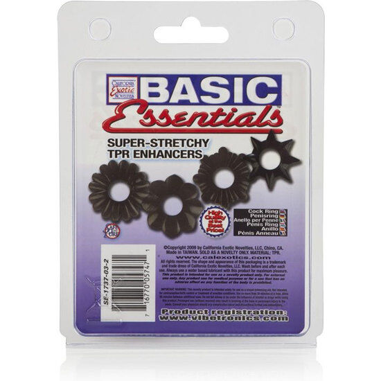 CALEXOTICS - BASIC ESSENTIALS SET DA 4 ANELLI PENE
