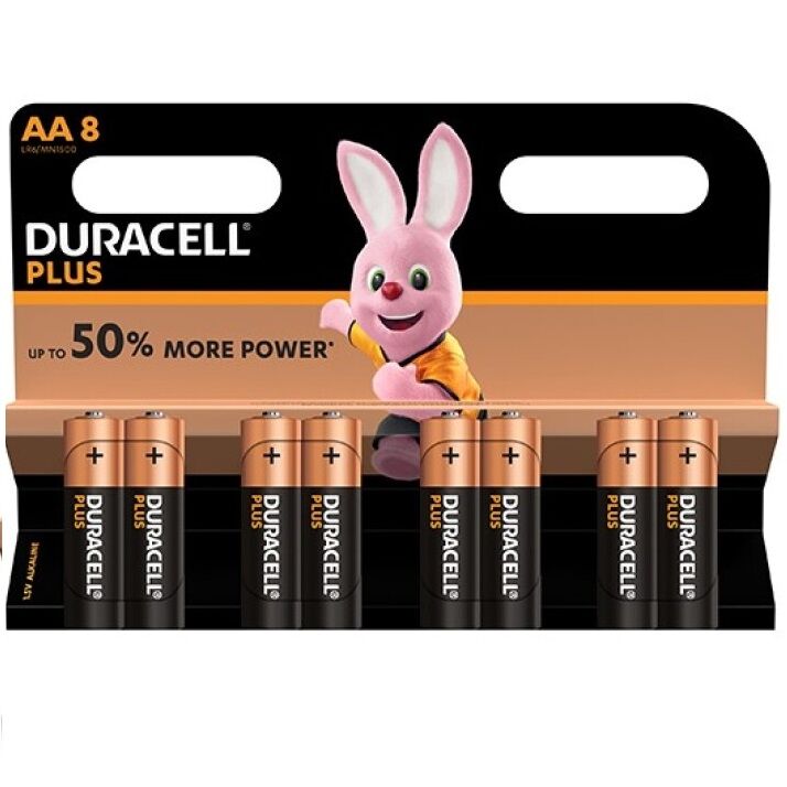 DURACELL - AA LR6 PLUS POWER BATTERIA 8 UNITÀ
