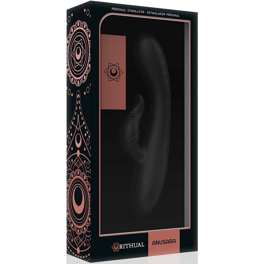 RITHUAL -  ANUSARA VIBRATORE  DOPPIO MOTORE RICARICABILE 2.0 NERO