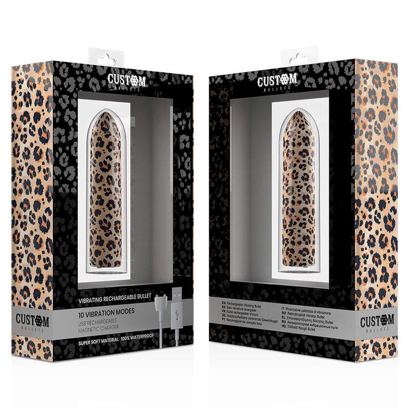 CUSTOM BULLETS - LEOPARD BULLET RICARICABILE  10 MODALITA' DI VIBRAZIONE