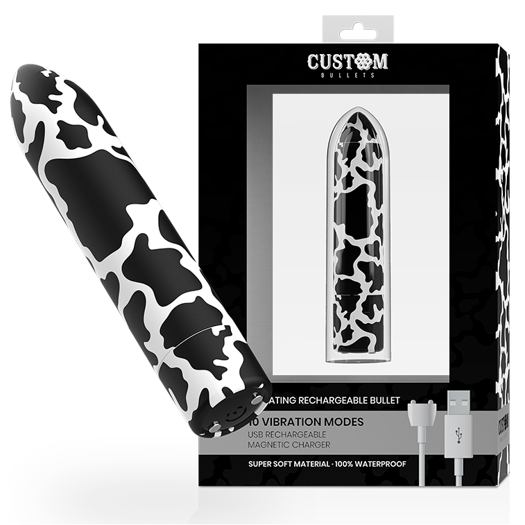 CUSTOM BULLETS - MUCCA BULLET RICARICABILE 10 MODALITA' DI VIBRAZIONE