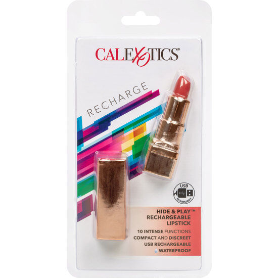 ROSSETTO STIMOLATORE RICARICABILE, 10 MODALITÀ VIBRAZIONE, DESIGN DISCRETO