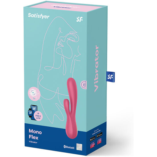 SATISFYER - MONO FLEX VIBRATORE  CON APP ROSA
