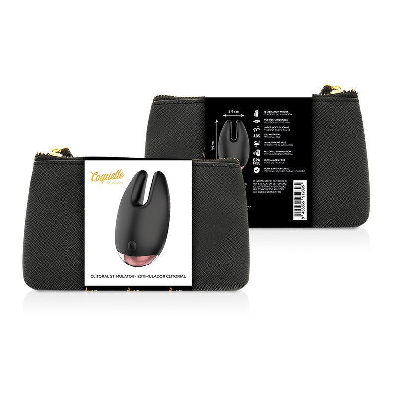 STIMOLATORE CLITORIDEO RICARICABILE, 10 VELOCITÀ, DESIGN ERGONOMICO