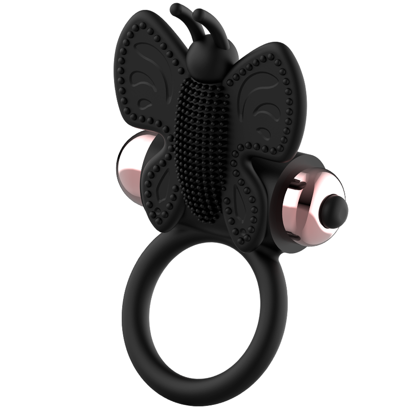 COQUETTE CHIC DESIRE - ANELLO PENE A FARFALLA CON VIBRATORE NERO/ORO